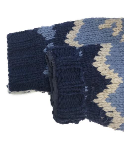 HUMAN MADE（ヒューマンメイド）HUMAN MADE (ヒューマンメイド) ポーラベアカウチンニットカーディガン ネイビー サイズ:XLの古着・服飾アイテム