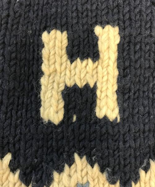 HUMAN MADE（ヒューマンメイド）HUMAN MADE (ヒューマンメイド) ポーラベアカウチンニットカーディガン ネイビー サイズ:XLの古着・服飾アイテム