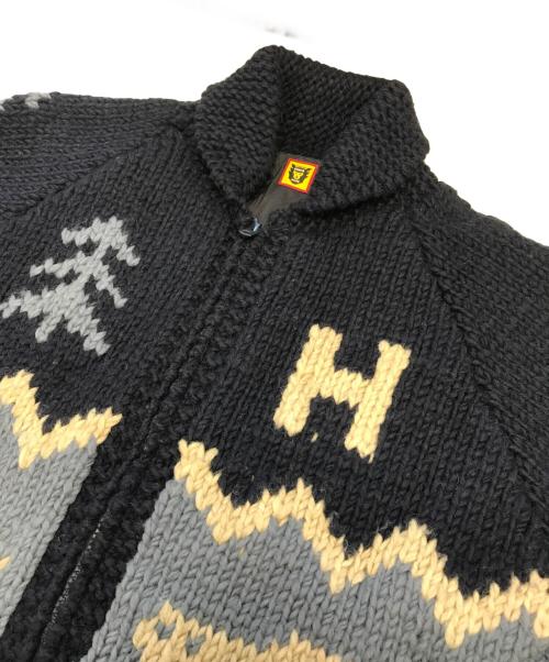 HUMAN MADE（ヒューマンメイド）HUMAN MADE (ヒューマンメイド) ポーラベアカウチンニットカーディガン ネイビー サイズ:XLの古着・服飾アイテム