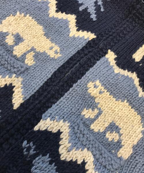 HUMAN MADE（ヒューマンメイド）HUMAN MADE (ヒューマンメイド) ポーラベアカウチンニットカーディガン ネイビー サイズ:XLの古着・服飾アイテム