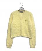 FRED PERRYフレッドペリー）の古着「シャギーニットカーディガン」｜イエロー