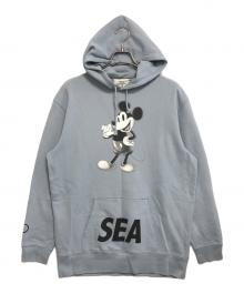 WIND AND SEA×DISNEY（ウィンダンシー×ディズニー）の古着「Disney 100周年プリントパーカー」｜スカイブルー