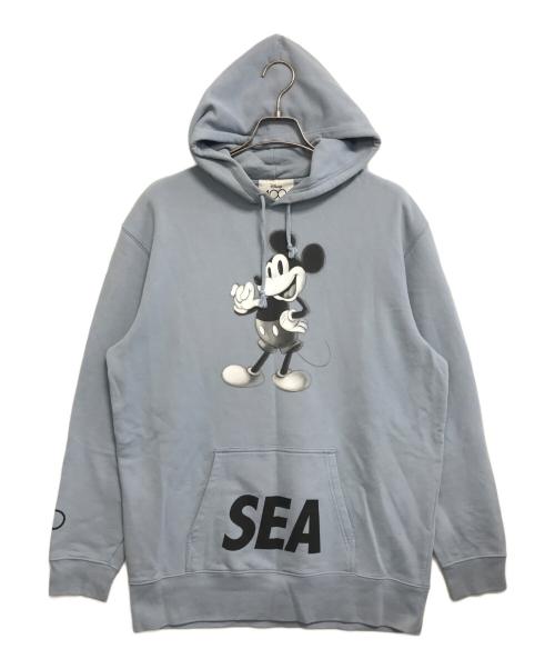 WIND AND SEA（ウィンダンシー）WIND AND SEA (ウィンダンシー) DISNEY (ディズニー) Disney 100周年プリントパーカー スカイブルー サイズ:Lの古着・服飾アイテム
