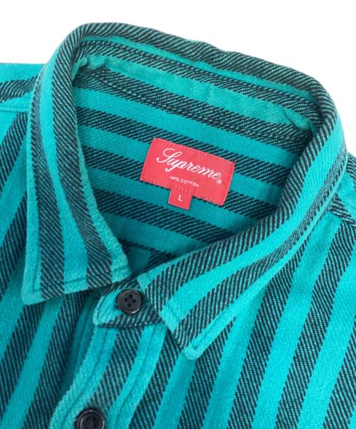 SUPREME（シュプリーム）SUPREME (シュプリーム) Heavyweight Flannel Shirt グリーン サイズ:Lの古着・服飾アイテム