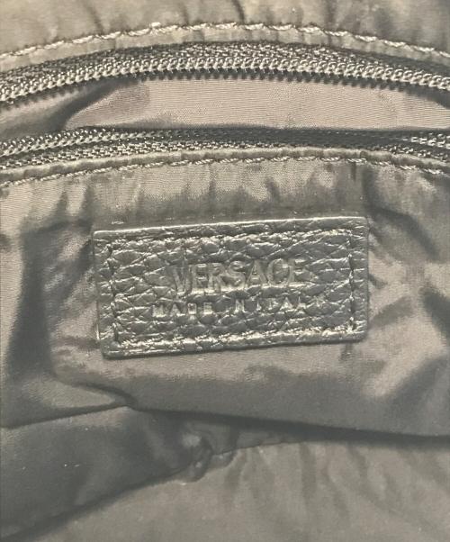 VERSACE（ヴェルサーチェ）VERSACE (ヴェルサーチェ) レザーショルダーバッグ ブラックの古着・服飾アイテム