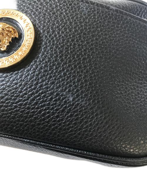VERSACE（ヴェルサーチェ）VERSACE (ヴェルサーチェ) レザーショルダーバッグ ブラックの古着・服飾アイテム