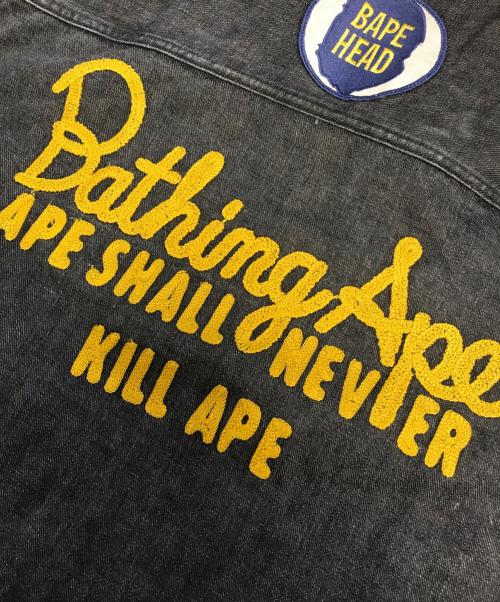 A BATHING APE（ア ベイシング エイプ）A BATHING APE (ア ベイシング エイプ) デニムブルゾン ブラック サイズ:Mの古着・服飾アイテム