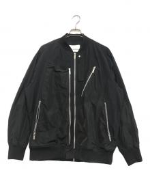 WHITE MOUNTAINEERING（ホワイトマウンテ二アニング）の古着「ASYMMETRY FLIGHT JACKET」｜ブラック