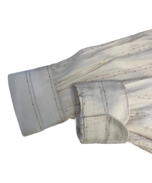 ATLAST & CO（アットラスト）ATLAST & CO (アットラスト) マチ付シャツ ベージュ サイズ:14 1/2の古着・服飾アイテム