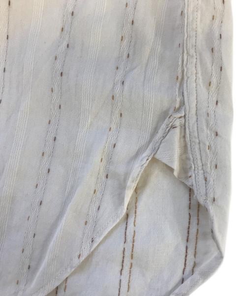 ATLAST & CO（アットラスト）ATLAST & CO (アットラスト) マチ付シャツ ベージュ サイズ:14 1/2の古着・服飾アイテム