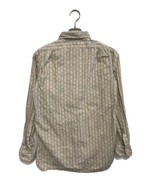 ATLAST & CO（アットラスト）ATLAST & CO (アットラスト) 総柄ストライプシャツ オリーブ サイズ:14の古着・服飾アイテム