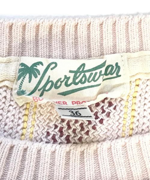 BUTCHER PRODUCTS（ブッチャープロダクツ）BUTCHER PRODUCTS (ブッチャープロダクツ) 半袖ニット ベージュ サイズ:36の古着・服飾アイテム