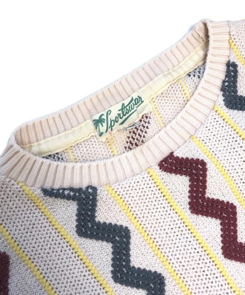 BUTCHER PRODUCTS（ブッチャープロダクツ）BUTCHER PRODUCTS (ブッチャープロダクツ) 半袖ニット ベージュ サイズ:36の古着・服飾アイテム