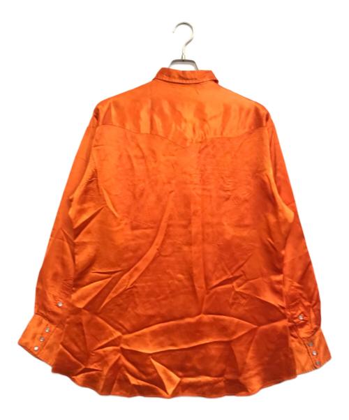TRAIL RIDGE（トレイル リッジ）TRAIL RIDGE (トレイル リッジ) レーヨンサテンウエスタンシャツ オレンジ サイズ:Lの古着・服飾アイテム