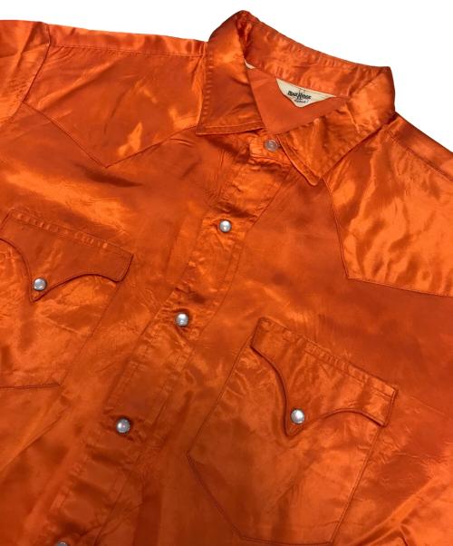 TRAIL RIDGE（トレイル リッジ）TRAIL RIDGE (トレイル リッジ) レーヨンサテンウエスタンシャツ オレンジ サイズ:Lの古着・服飾アイテム
