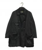 BALLYバリー）の古着「カーフスキン切替コート」｜ブラック