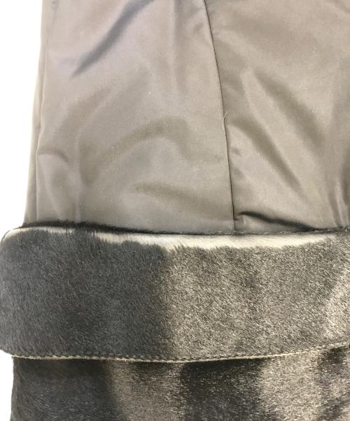 BALLY（バリー）BALLY (バリー) カーフスキン切替コート ブラック サイズ:表記なしの古着・服飾アイテム