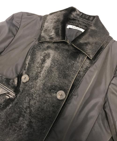 BALLY（バリー）BALLY (バリー) カーフスキン切替コート ブラック サイズ:表記なしの古着・服飾アイテム