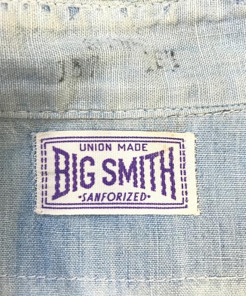 BIG SMITH（ビッグスミス）BIG SMITH (ビッグスミス) 半袖マチ付きシャンブレーシャツ ブルー サイズ:表記なしの古着・服飾アイテム