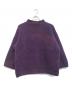 macmahon knitting (マクマホン ニッティングミルズ) ロールネックフラワーニット パープル サイズ:表記なし：18000円