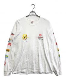 SUPREME×SPONGEBOB（シュプリーム×スポンジボブ）の古着「SquarePants Castelli Racing L/S Tee」｜ホワイト