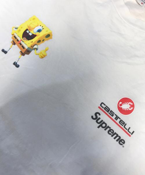 SUPREME（シュプリーム）SUPREME (シュプリーム) SPONGEBOB (スポンジボブ) SquarePants Castelli Racing L/S Tee ホワイト サイズ:Mの古着・服飾アイテム