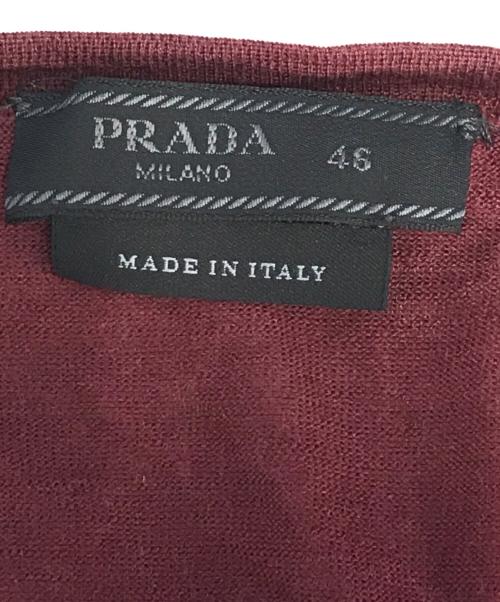 PRADA（プラダ）PRADA (プラダ) 半袖ウールニット レッド サイズ:SIZE 46の古着・服飾アイテム