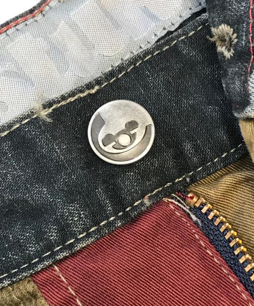 stuka（ストゥーカ）stuka (ストゥーカ) ストライプ切替バギーパンツ ブラウン サイズ:W30 未使用品の古着・服飾アイテム