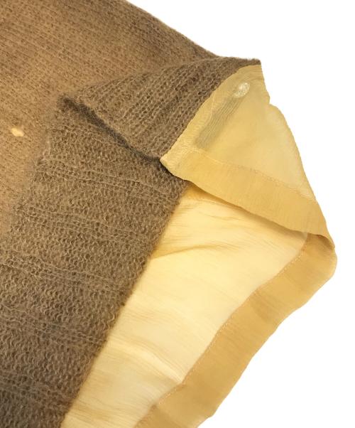 DRIES VAN NOTEN（ドリスヴァンノッテン）DRIES VAN NOTEN (ドリスヴァンノッテン) 異素材切替シルクカットソー イエロー サイズ:36の古着・服飾アイテム