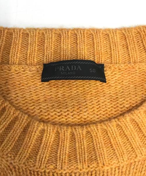 PRADA（プラダ）PRADA (プラダ) ウールニット オレンジ サイズ:50の古着・服飾アイテム