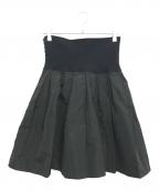 MIU MIUミュウミュウ）の古着「異素材切替スカート」｜ブラック