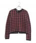 PRADA（プラダ）の古着「ウールカシミヤチェックニット」｜レッド