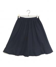 ROBE DE CHAMBRE COMME DES GARCONS（ローブドシャンブル コムデギャルソン）の古着「ウールスカート」｜ネイビー