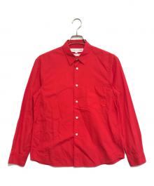 COMME des GARCONS SHIRT（コムデギャルソンシャツ）の古着「プレーン長袖シャツ」｜レッド