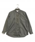 COMME des GARCONS SHIRTコムデギャルソンシャツ）の古着「断ち切りデザインシャツ」｜オリーブ