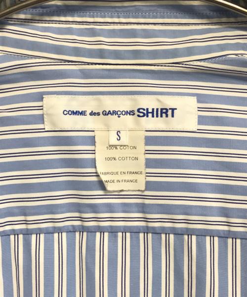 COMME des GARCONS SHIRT（コムデギャルソンシャツ）COMME des GARCONS SHIRT (コムデギャルソンシャツ) ストライプシャツ ブルー サイズ:Sの古着・服飾アイテム