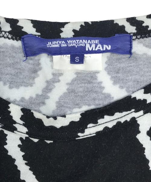 COMME des GARCONS JUNYA WATANABE MAN（コム デ ギャルソン ジュンヤ ワタナベ マン）COMME des GARCONS JUNYA WATANABE MAN (コム デ ギャルソン ジュンヤ ワタナベ マン) 総柄カットソー ブラック サイズ:Sの古着・服飾アイテム