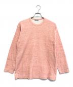 COMME des GARCONS HOMMEコムデギャルソン オム）の古着「パイル地L/Sカットソー」｜ピンク