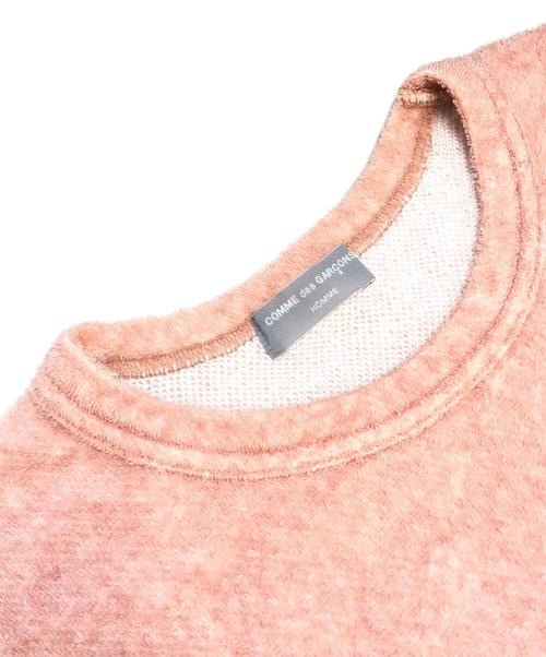 COMME des GARCONS HOMME（コムデギャルソン オム）COMME des GARCONS HOMME (コムデギャルソン オム) パイル地L/Sカットソー ピンク サイズ:表記なしの古着・服飾アイテム