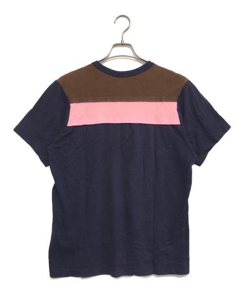 COMME des GARCONS SHIRT（コムデギャルソンシャツ）COMME des GARCONS SHIRT (コムデギャルソンシャツ) 切替tシャツ ネイビー サイズ:Lの古着・服飾アイテム
