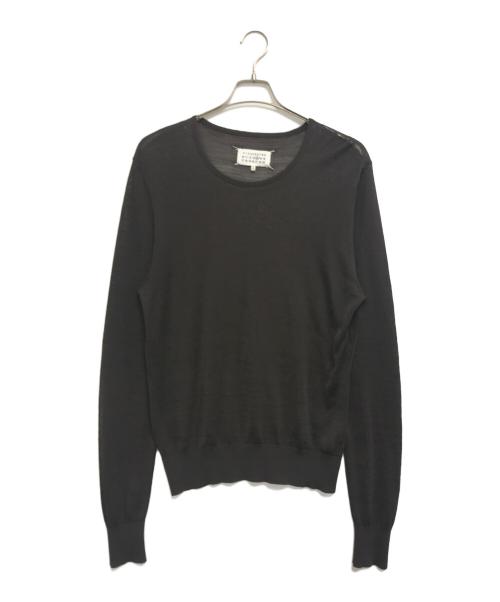 Maison Margiela（メゾンマルジェラ）Maison Margiela (メゾンマルジェラ) レーヨンクルーネックサマーニット ブラウン サイズ:Lの古着・服飾アイテム