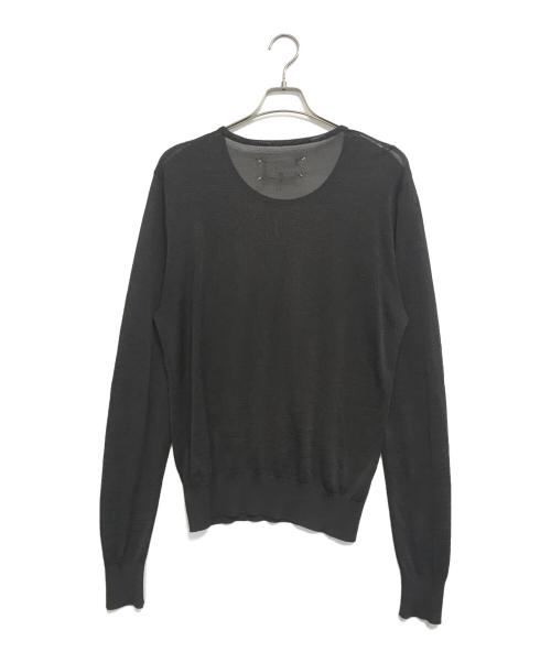 Maison Margiela（メゾンマルジェラ）Maison Margiela (メゾンマルジェラ) レーヨンクルーネックサマーニット ブラウン サイズ:Lの古着・服飾アイテム