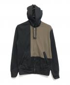 COMME des GARCONS HOMME DEUXコムデギャルソン オム ドゥ）の古着「切替ジップパーカー」｜ブラック