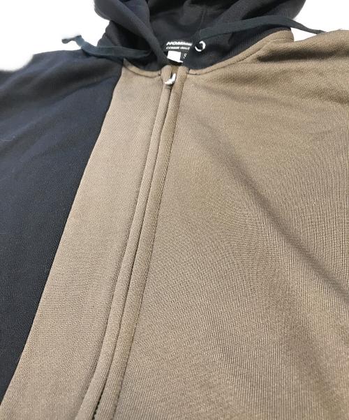 COMME des GARCONS HOMME DEUX（コムデギャルソン オム ドゥ）COMME des GARCONS HOMME DEUX (コムデギャルソン オム ドゥ) 切替ジップパーカー ブラック サイズ:Sの古着・服飾アイテム