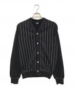 COMME des GARCONS HOMME DEUXコムデギャルソン オム ドゥ）の古着「ストライプニットカーディガン」｜ブラック