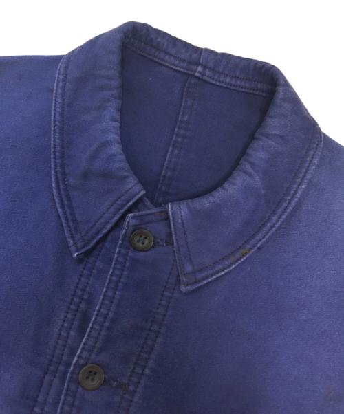 GERGOVIE（ゲルゴヴィア）GERGOVIE (ゲルゴヴィア) フレンチモールスキンワークジャケット ブルー サイズ:表記なしの古着・服飾アイテム