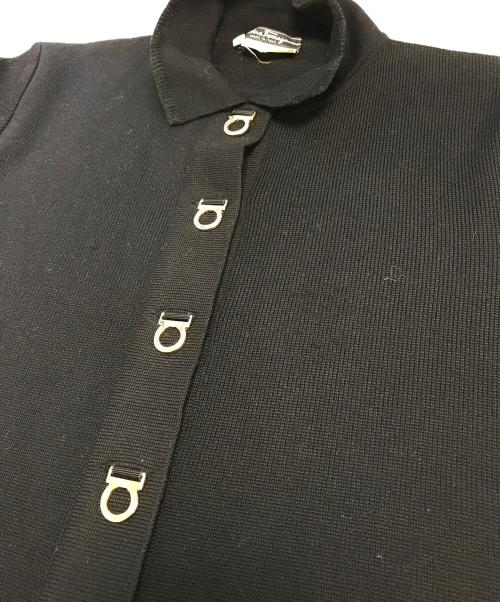 Salvatore Ferragamo（サルヴァトーレ フェラガモ）Salvatore Ferragamo (サルヴァトーレ フェラガモ) ニットカーディガン ブラック サイズ:Ｓの古着・服飾アイテム