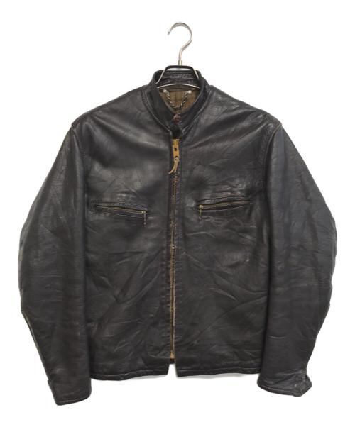 VINTAGE（ヴィンテージ）VINTAGE (ヴィンテージ) シングルライダースジャケット ブラウン サイズ:表記なしの古着・服飾アイテム