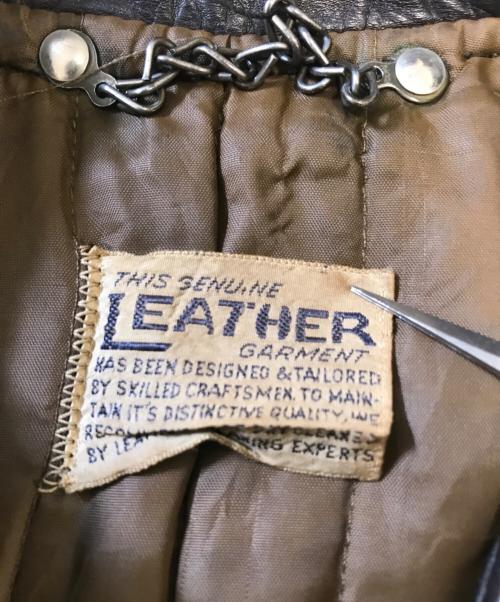 VINTAGE（ヴィンテージ）VINTAGE (ヴィンテージ) シングルライダースジャケット ブラウン サイズ:表記なしの古着・服飾アイテム