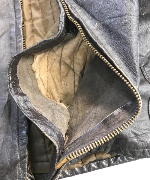 VINTAGE（ヴィンテージ）VINTAGE (ヴィンテージ) シングルライダースジャケット ブラウン サイズ:表記なしの古着・服飾アイテム